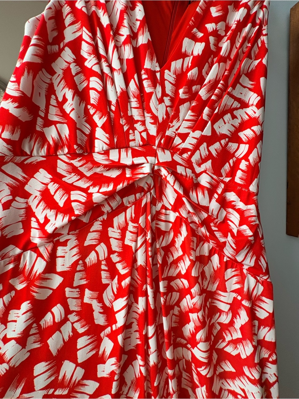 Jessica Howard Red and White Printed Maxi Dress - Picture 2 of 3